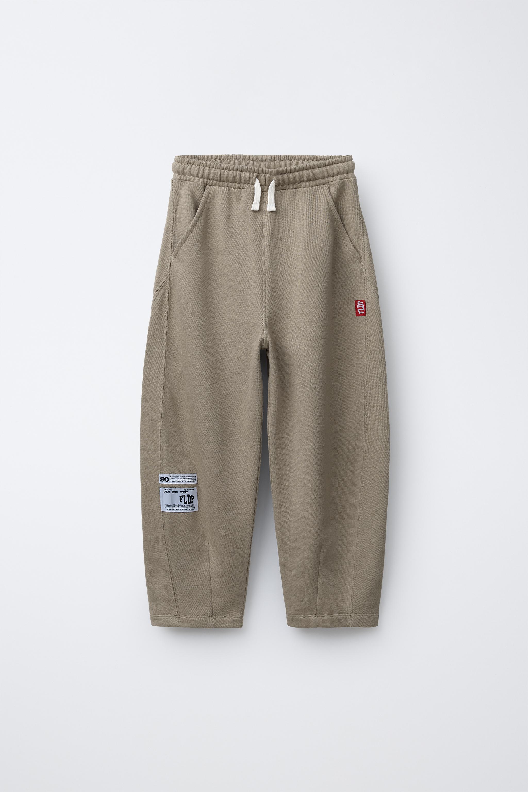 BARREL PANTS WITH LABEL